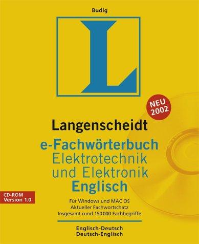 e-Fachwörterbuch Elektrotechnik und Elektronik, Englisch-Deutsch/Deutsch-Englisch Englisch-Deutsch, Deutsch-Englisch. Für Windows 95/98/2000/XP/NT 4.0. Rund 150.000 Fachbegriffe. Zugriff auf hunderttausende von Wortformen. Wortschatz-Aktualisierung übers 