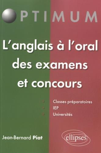 L'anglais à l'oral des examens et concours