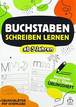 Vorschulheft - Buchstaben schreiben lernen ab 5 Jahren: Übungsheft mit Schwungübungen & Suchrätsel für Mädchen und Jungen mit extra Übungsblätter PDF Download