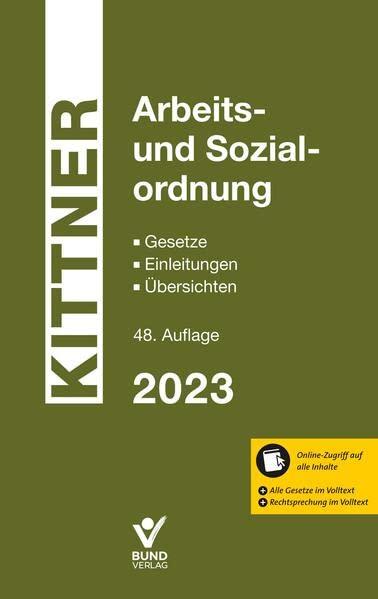 Arbeits- und Sozialordnung: Gesetze - Einleitungen - Übersichten - inkl. Online-Zugriff auf alle Inhalte