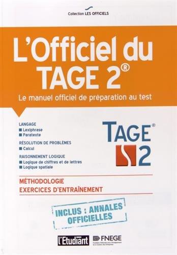 L'officiel du Tage 2 : le manuel officiel de préparation au test