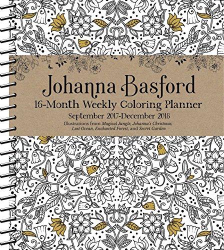 Johanna Basford 2017-2018 16-Month Coloring Diary