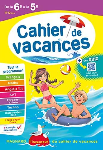 Cahier de vacances de la 6e à la 5e, 11-12 ans : tout le programme !