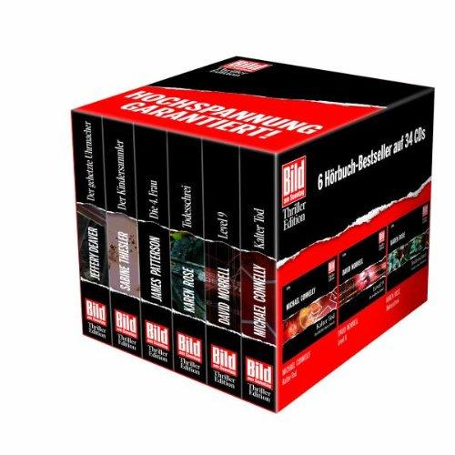 BILD am SONNTAG Thriller-Box: Der gehetzte Uhrmacher / Der Kindersammler / Die 4. Frau / Todesschrei / Level 9 / Kalter Tod, 34 CDs