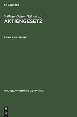 §§ 179–290 (Großkommentare der Praxis)