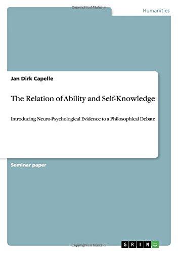 The Relation of Ability and Self-Knowledge: Introducing Neuro-Psychological Evidence to a Philosophical Debate