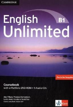 English Unlimited B1 - Pre-Intermediate. Coursebook with e-Portfolio DVD-ROM + 3 Audio-CDs