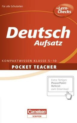 Pocket Teacher - Sekundarstufe I: Deutsch: Aufsatz