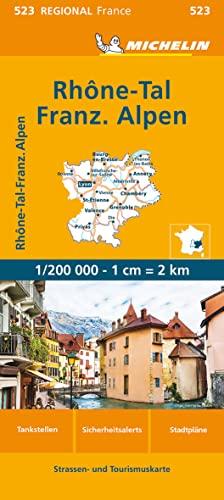 Michelin Rhonetal - Französiche Alpen: Straßen- und Tourismuskarte 1:200.000; 2023 (MICHELIN Regionalkarten)