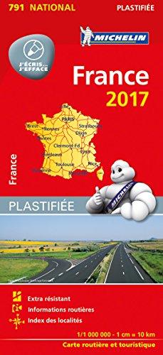 Michelin Frankreich 2017 (plastifiziert): Straßen- und Tourismuskarte 1:1.000.000 (Michelin Nationalkarte)