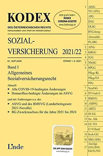 KODEX Sozialversicherung 2021/22, Band I (Kodex des Österreichischen Rechts)