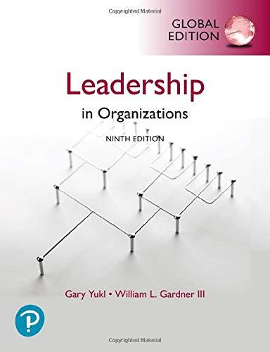 Leadership in Organizations, Global Edition