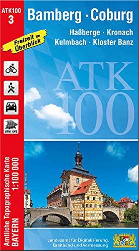 ATK100-3 Bamberg-Coburg (Amtliche Topographische Karte 1:100000): Haßberge, Kronach, Kulmbach, Kloster Banz (ATK100 Amtliche Topographische Karte 1:100000 Bayern)