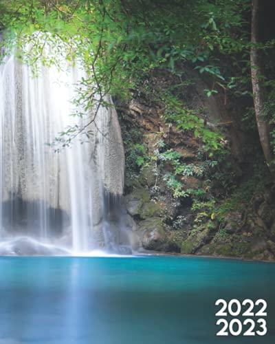 2022-2023: 2 Jahre Terminplaner Wochenkalender Tagesplaner - 24 Monate Buchkalender, Januar 2022 bis Dezember 2023 - Erawan Wasserfall & tropischer Regenwald, Kanchanaburi, Thailand