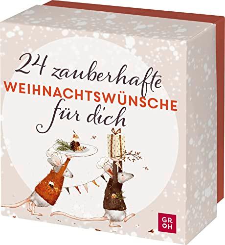 24 zauberhafte Weihnachtswünsche für dich: Adventskalender-Box mit 24 Zetteln