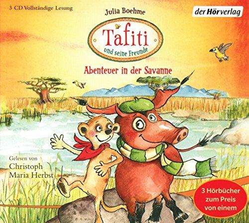 Tafiti und seine Freunde. Abenteuer in der Savanne: Drei Hörbücher: Tafiti und die Reise ans Ende der Welt - Tafiti und das fliegende Pinselohrschwein - Tafiti und das Riesenbaby