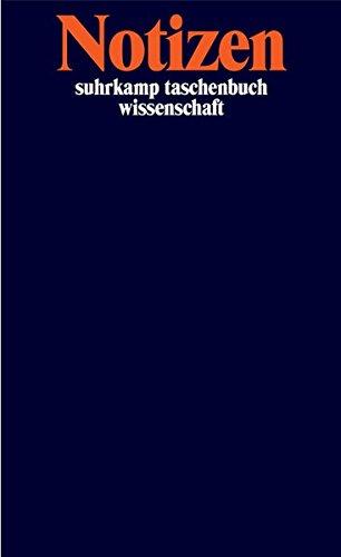 Notizbuch suhrkamp taschenbuch wissenschaft: Notizen