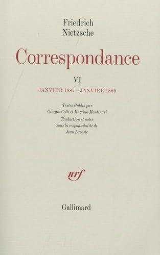 Correspondance. Vol. 6. Janvier 1887-janvier 1889