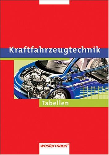 Kraftfahrzeugtechnik Tabellen. (Lernmaterialien)