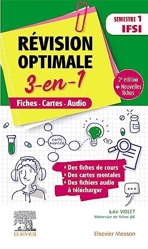 Révision optimale 3-en-1 : semestre 1 IFSI : fiches, cartes, audio