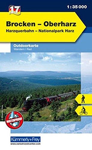 Outdoorkarte 17 Brocken - Oberharz 1 : 35.000: Wandern, Rad. Harzquerbahn (Kümmerly+Frey Outdoorkarten Deutschland)