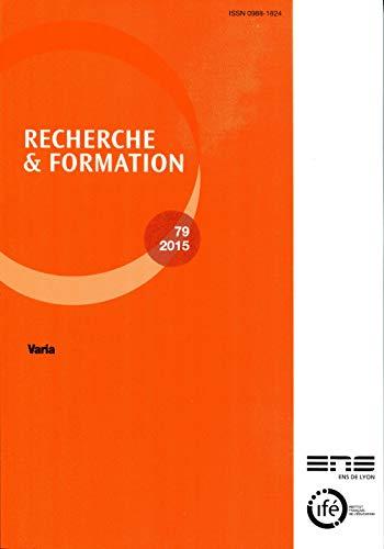 Recherche et formation, n° 79. Varia