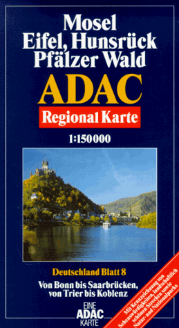 ADAC Karte, Mosel, Eifel, Hunsrück, Pfälzer Wald