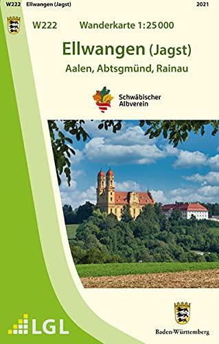 W222 Wanderkarte 1:25 000 Ellwangen (Jagst): Aalen, Abtsmünd, Rainau