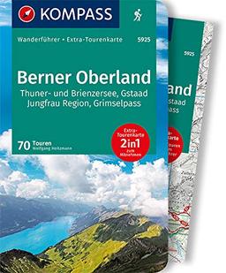 KOMPASS Wanderführer Berner Oberland: Wanderführer mit Extra-Tourenkarte 1:65000, 70 Touren, GPX-Daten zum Download.