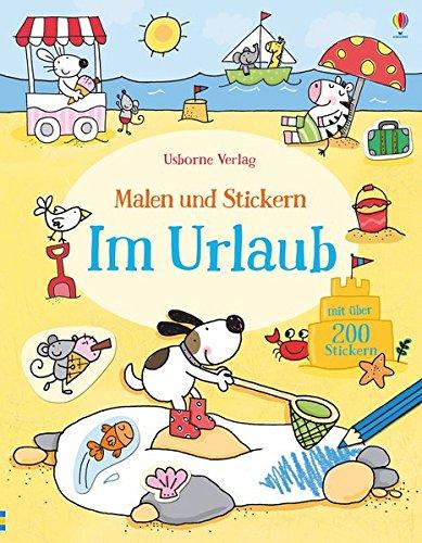 Malen und Stickern: Im Urlaub