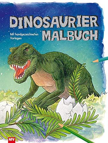 Dinosaurier - Malbuch: Mit handgezeichneten Vorlagen