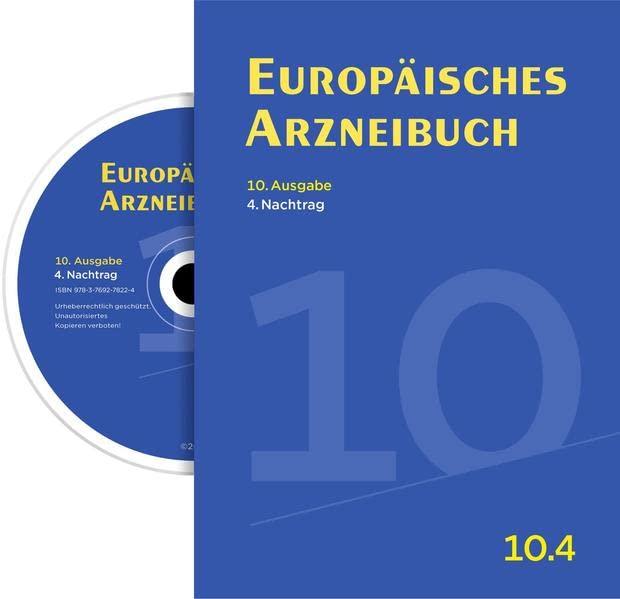 Europäisches Arzneibuch Digital, 10. Ausgabe, 4. Nachtrag: Amtliche deutsche Ausgabe (Ph. Eur. 10.4)