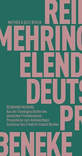 Aus der Elendsgeschichte des deutschen Privatdozenten: Prosastücke zum denkwürdigen Schicksal des Friedrich Eduard Beneke (Fröhliche Wissenschaft)