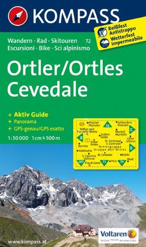 Ortler /Ortles - Cevedale: Wanderkarte mit Aktiv Guide, Panorama, Rad- und alpinen Skirouten. GPS-genau. 1:50000.