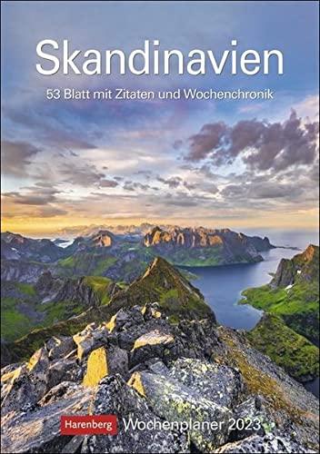 Skandinavien Wochenplaner 2023: 53 Blatt mit Zitaten und Wochenchronik