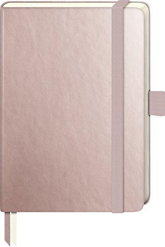 Brunnen 105553893 Notizbuch Kompagnon Metallic (Hardcover Einband, 9,5 x 12,8 cm, dotted, 192 Seiten) 1 Stück Rosegold