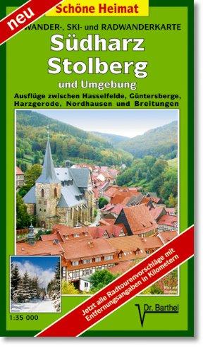 Wander-, Ski- und Radwanderkarte Südharz, Stolberg und Umgebung: Ausflüge zwischen Hasselfelde, Güntersberge, Harzgerode, Nordhausen und Breitungen (Schöne Heimat)