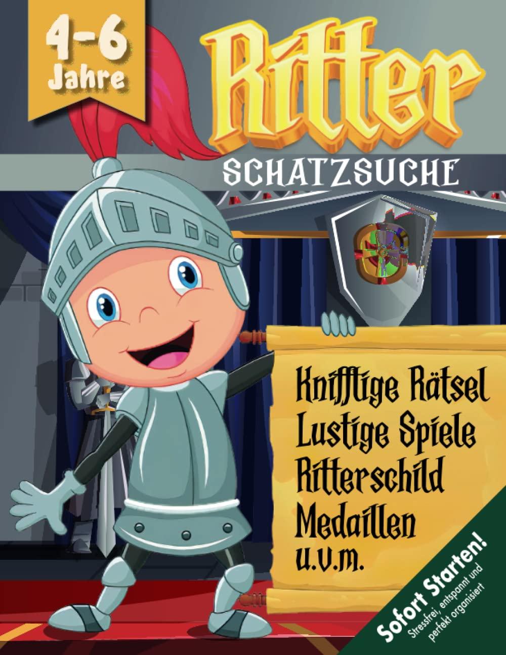 Ritter Schnitzeljagd Schatzsuche Kindergeburtstag 4-6 Jahre: Die Mission der mutigen Ritter der Geburtstagsrunde - "Mutig gegen Ungerechtigkeit" - Erobert die Schätze zurück! (Bravo Schatzsuche)