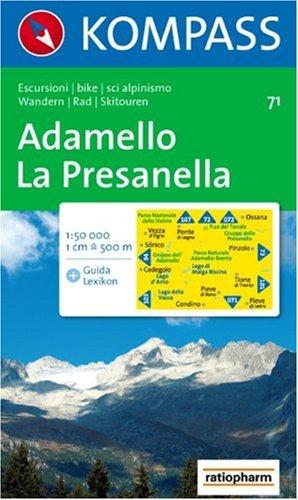 Adamello, La Presanella 1:50.000: Wander-, Rad- und Skitouren.