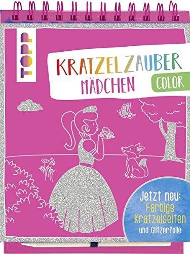 Kratzelzauber Color Mädchen: Jetzt neu: Farbige Kratzelseiten und Glitzerfolie