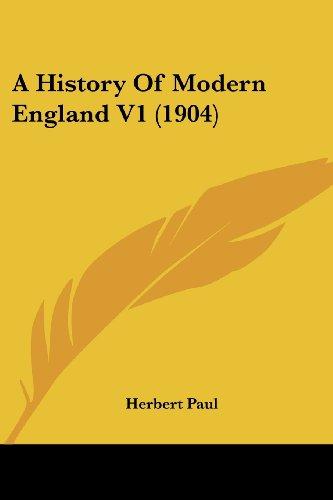 A History Of Modern England V1 (1904)