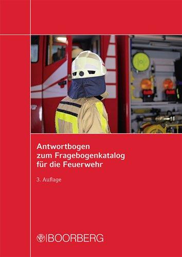 Antwortbogen  zum Fragebogenkatalog für die Feuerwehr