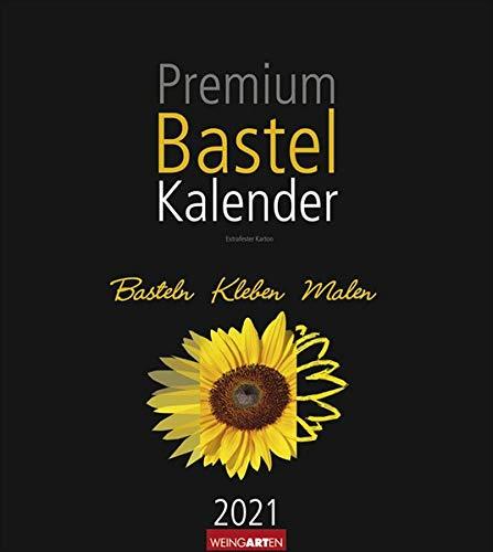 Bastelkalender schwarz 21,5 x 24 cm Kalender 2021