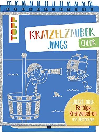 Kratzelzauber Color Jungs: Jetzt neu: Farbige Kratzelseiten und Glitzerfolie