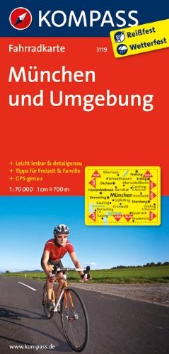 München und Umgebung: Fahrradkarte. GPS-genau. 1:70000