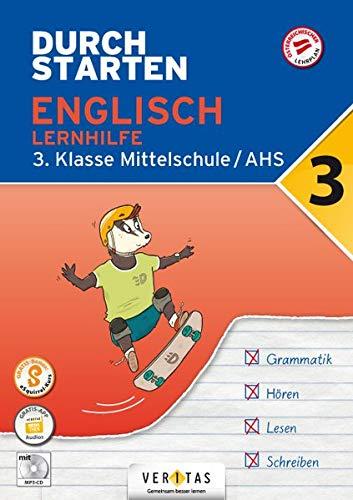 Durchstarten - Englisch Mittelschule/AHS: 3. Klasse - Lernhilfe: Übungsbuch mit Lösungen und Audio-CD. App-Inhalte für mobiles Üben