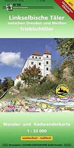 Linkselbische Täler zwischen Dresden und Meißen: Wander- und Radwanderkarte 1:33 000 GPS-fähig wetterfest-reißfest