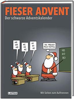 Fieser Advent: Der schwarze Adventskalender | Adventskalenderbuch mit Seiten zum Auftrennen (Fiese Bilder)