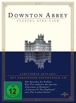 Downton Abbey - Season 1-4 (Digipack, 16 Discs inkl. exklusiver Soundtrack-CD) [Limited Edition]