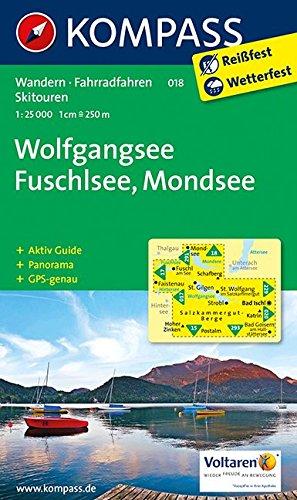 Wolfgangsee - Fuschlsee - Mondsee: Wanderkarte mit Aktiv Guide, Panorama, Radwegen und alpinen Skirouten. GPS-genau. 1:25000 (KOMPASS-Wanderkarten, Band 18)